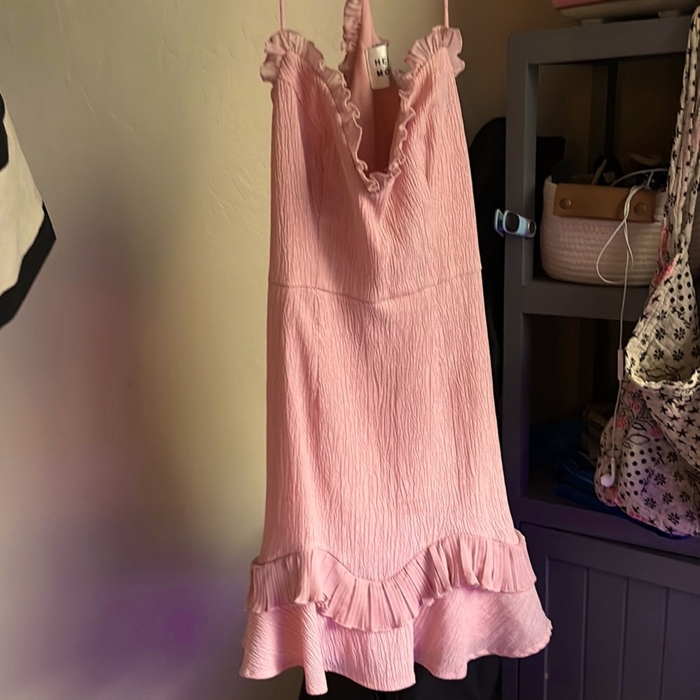 Pink Ruffled Kids Dress